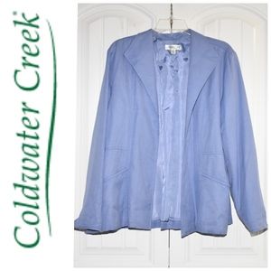 Coldwater Creek Cotton Silk Open Jacket Size 16